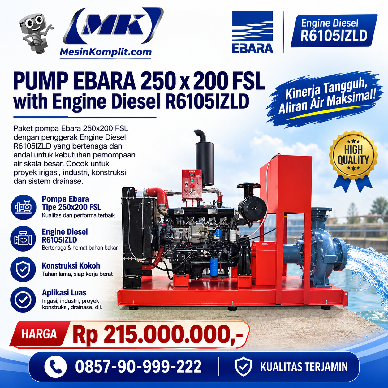 Ebara 250x150 Diesel...